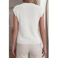thumbnail image 3 of BTFBM Sweater Vest Women V Neck Cap Sleeve Button Down Knit Tops Spring Summer Loose Lightweight Cardigan Vests, 3 of 7