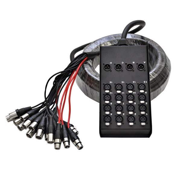 Snake Cable Seismic Audio, 16 canales, XLR, 50 pies con divisor