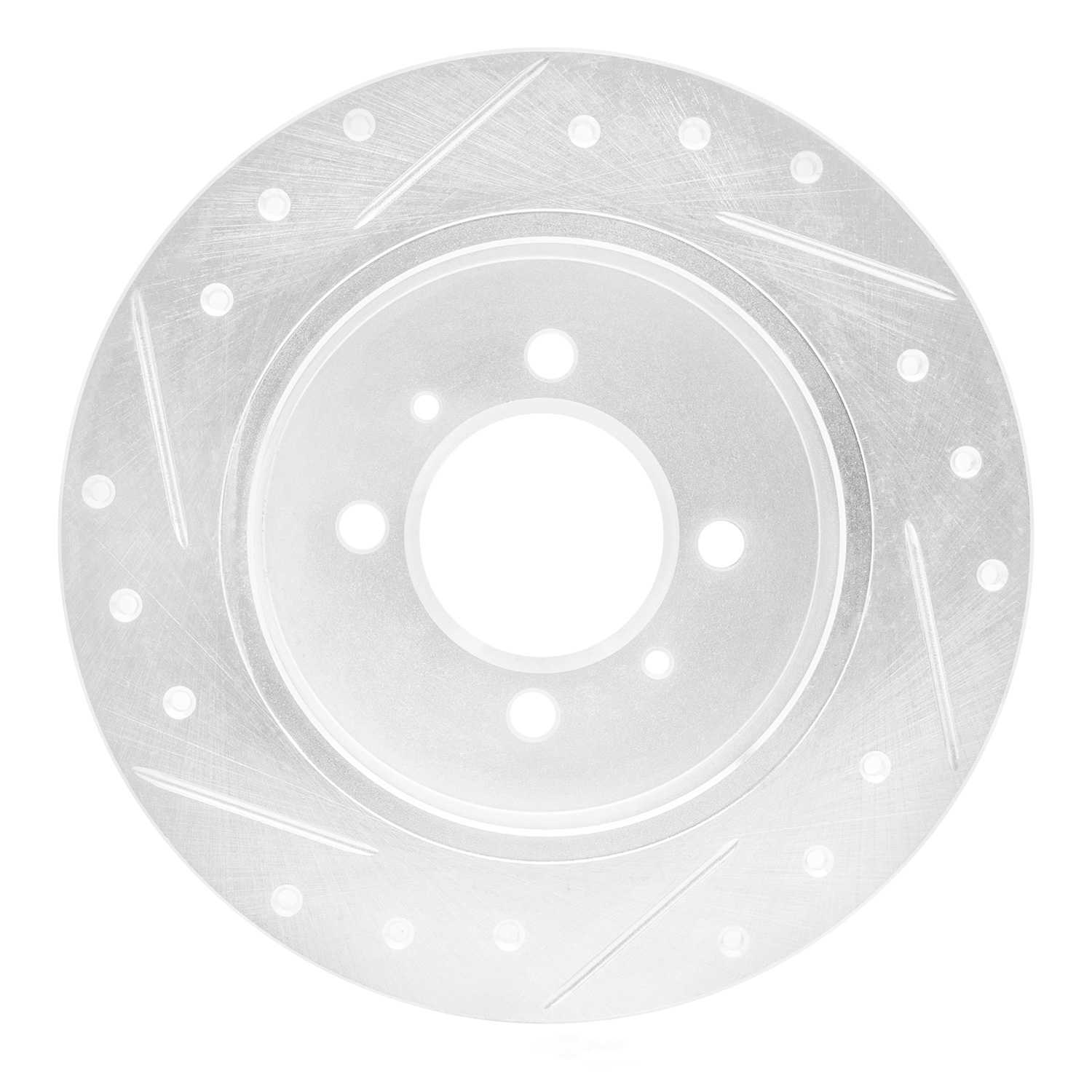 Dynamic Friction Company 631-67038R DFC Brake Rotor - Drilled And Slotted - Silver