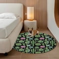 thumbnail image 2 of Cactus Summer Round Area Rug 4Ft Washable Circle Rugs for Bedroom Dining Room, Watercolor Tropical Botanical Black Non-Slip Carpet Floor Mats Indoor Outdoor Carpet Runner Aesthetic Home Decor, 2 of 8