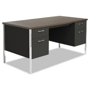 Alera Double Pedestal Steel Desk, Metal Desk, 60w x 30d x 291/2h