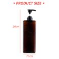 thumbnail image 2 of Dispensador de botellas con bomba de 1000ml, dispensador de loción de plástico cuadrado rellenable, botella vacía con bomba para jabón, loción y champú, paquete de 2, 2 of 5