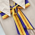thumbnail image 7 of Girls M3gan Costume Uniform Dress Halloween Outfits with Bow and Gold Wigs, Size for 4-12 year, 7 of 7