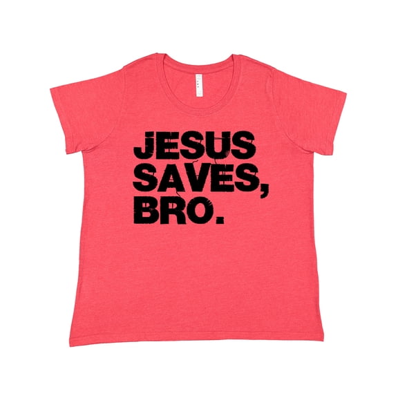 Inktastic Jesus Saves Bro Christian Women's Plus Size T-Shirt