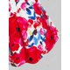 thumbnail image 4 of Blusa impresa floral del tamaño de la mitad del tamaño Rosegal Blusas Tallas Grandes, 4 of 5