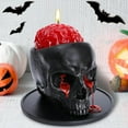 thumbnail image 4 of WHEANG Candle Candle Holder Gothic Candle Bleeding Candle Gothic Decor Halloween Candles Decor Gift For Gothic/Weird//Creepy Black, 4 of 5