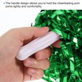 thumbnail image 4 of Unique Bargains Cheerleading Pom Poms with Handle Metallic Foil Cheering Hand Flower, Green 12 Pack, 4 of 6