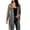 Dark Gray, variant on Women's Open Knit Fringe Cardigan Shawl Wrap Long Sleeve Midi Hollow Cover Up for Vacation Beach Free Size