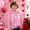 Pink, variant on Girls Yellow Hoodie with Cute Heart Print | Kids Oversized Lightweight Pullover | Youth Graphic Casual Sweatshirt,Size 5 T