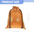 thumbnail image 3 of EeaseCA Silk Drawstring Bag Chinese Style Jewelry Pouch Storage Bag for Wedding Party (Orange, Random Pattern), 3 of 8