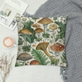 thumbnail image 2 of Awypu  Mushrooms Moth Throw Pillow Covers for Botancial Fungus Pillow Covers Home Decor Decorative Wild Mushroom Stuff Square Cushion Covers Set of 2 Cute Mushroom Plants, 2 of 5