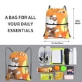 thumbnail image 2 of Lsque Sanrio Print Drawstring zipper Backpack Bag Sport Gym Sackpack Cinch Bags Drawstring Bags Draw String Sport Bag-One Size, 2 of 6