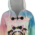 thumbnail image 4 of Happy Easter Jack Russell Terrier with Bunny Ear Headband and Flowers All Over Print 3D Hooded Duffle Toggle Coat Parson Jack Dog Lover - 13001, 4 of 6