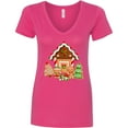 thumbnail image 3 of Inktastic Gingerbread House Christmas Women's V-Neck T-Shirt, 3 of 5
