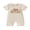 Apricot, variant on BemeyourBBs Newborn Baby Boy Little Brother Outfit Waffle Knit Romper Letter Embroidered Short Sleeve Crew Neck Jumpsuit Casual Infant Summer Spring Clothes