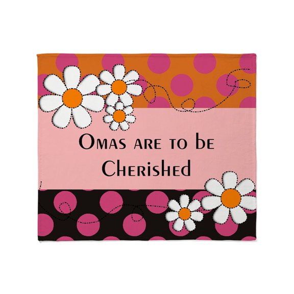 CafePress - Omas Are To Be Cherished 2 Throw Blanket - Soft Fleece Throw Blanket, 50"x60" for All Ages