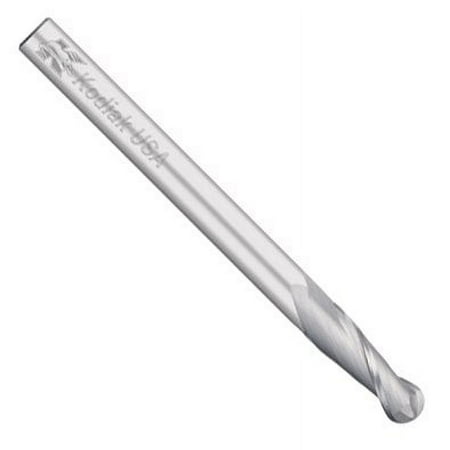 

KODIAK138026 Made Solid Carbide End Mill Extra Long 2 Flute 1/8 Shank 1 Length Of Cut 3 Overall Length 1/8 Diameter