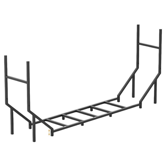 6FT Firewood Rack, Heavy - Duty Metal Log Holder for Indoor/Outdoor, Fireplace Wood Storage Stand for Patio, Porch, Living Room