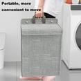thumbnail image 4 of sunsanly Laundry Storage Bag Clothes Hamper with Lid Dustproof Water Resistant Handle Design Clothes Laundry Basket Wall Hanging Organizer, 4 of 7