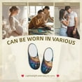 thumbnail image 7 of Rateoe Colorful Planet Universe Print Women's Men's Cotton Knit Slippers Lightweight Memory Foam Indoor House Shoes with Anti-Skid Sole-42/43, 7 of 7