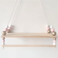 thumbnail image 3 of Estante de almacenamiento de muñecas de doble capa con cuentas de madera de alta gama de estilo nórdico, precio de habitación de niños, decoración de pared suave, 3 of 6