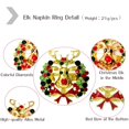 thumbnail image 4 of Christmas Reindeer Napkin Rings Set of 6, Diamond Wreath Napkin Rings, Christmas Elk Napkin Ring Holders for Christmas Thanksgiving Party Dinner Table Settings Decor (Christmas Elk), 4 of 8