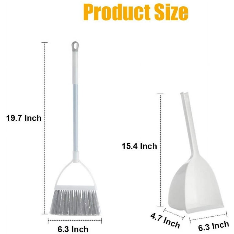  Kids Broom Set for Toddlers Broom,Kids Broom Toddler Cleaning  Set, Small Broom and Dustpan Set,Toddler Broom and Cleaning Set Mini Broom  Set for Boys and Girls（White） : Health & Household