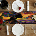 thumbnail image 4 of Qzaxky Table Runner Boho Table Runner African Style Ethnic Print Bohemian Boho Outdoor Table Runner Decoration for Indoor Outdoor Home Dinner Party Wedding Decor 13 x 48 Inch, 4 of 9