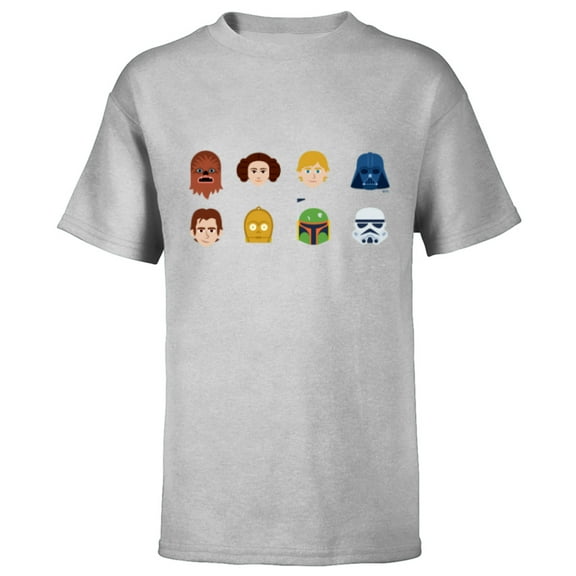 Star Wars Original Trilogy Color Character Icons - Short Sleeve T-Shirt for Kids - Customized-Athletic Heather