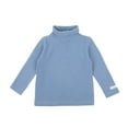 thumbnail image 2 of PINQI Toddler Tops Girl Solid Color High Neck Warm Base Long Sleeve T Shirt Children's Casual Home Wear Base Top for 0 To 14 Years, 2 of 4