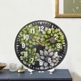 thumbnail image 4 of Yayeee Wall Clock Battery Operated 9.5" Silent Quartz Non-Ticking for Living Room Decor, Gray Floral, 4 of 8