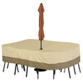 thumbnail image 1 of Classic Accessories Veranda™ Rectangular/Oval Patio Table & Chair Set Cover with Umbrella Hole - Water Resistant Outdoor Furniture Cover, Medium, 1 of 9