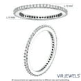 thumbnail image 4 of Vir Jewels 1/2 CTTW Diamond Eternity Ring Wedding Band 14K White Gold Prong Set Size 8.5 Female Adult, 4 of 7