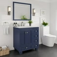 thumbnail image 2 of Eviva Acclaim 30 inch Blue Transitional Bathroom Vanity with White Carrara Quartz Countertop and Undermount Porcelain Sink, 2 of 8
