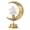 D, variant on LSLJS LED Moon Night Light Table Lamp USB Charging Iron Moon & Star Design Office & Home Decor Decorative Ball Lamp Starry Night Lamp for College Dormitory, Bedroom,Living room, Desk