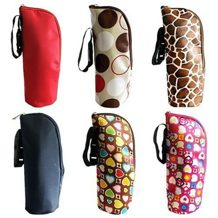 Homoyoyo Red Insulated Bottle Warmer Bag Thermal Tote and Easy to Clean for Baby Bottle Warming