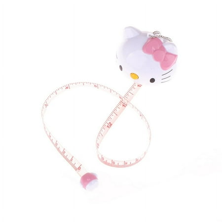 

Sanrio Hello Kitty Cartoon Self-Telescoping Tape Measure Cute Kt Cat Meter Ruler Mini Pendant Soft Measuring Tape Straight Ruler