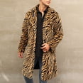 thumbnail image 5 of guisaled Faux Fur Coat Men, Mens Faux Fur Jackets Vintage Classic Trench Coat Jacket Open Front Lapel Fluffy Long Winter Coats, 5 of 9