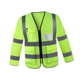 thumbnail image 5 of Reflective Safety Vest Work Clothing High Visibility Lightweight Long Sleeve for Men Women Surveyors, 5 of 9