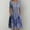 S2# Navy Womens Summer Dress, variant on USSUMA Sun Dresses Women Summer Casual Short Sleeve Tunic Shirt Midi Sundresses Daisy Print Plus Size Dress Round Neck Graduation