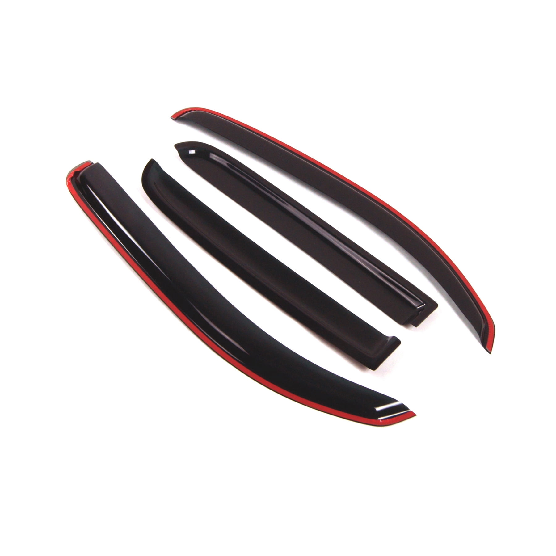 Tuningpros WD2-070i In-Channel Window Visor Deflector Rain Guard Dark Smoke 4 Pcs Set For 2006-2011 Chevrolet HHR