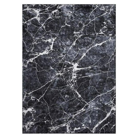Concard Global Trading 32438 9 x 13 ft. Napoli Abstract Area Rug, Anthracite