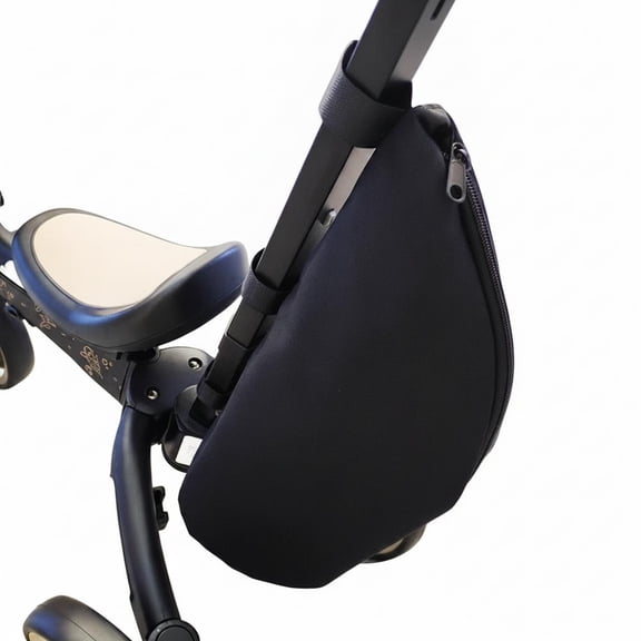 Universal Stroller Organizer Bag with Adjustable Straps, Multi-Functional Bike Handlebar Storage Hanging Pouch, Compact Travel Diaper & Bottle Caddy for Strollers, Pushchairs & Tricycles