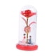 thumbnail image 2 of Rosa iluminada en una cúpula de cristal para cumpleaños, San Valentín, decoración de mesa nocturna Rojo, 2 of 9