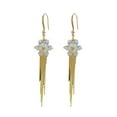 thumbnail image 3 of Xihbxyly Pendientes Largos con Borlas, Exquisito Diseño de Aleación, Cómodos Pendientes Tipo Puño, Brillo Llamativo, Accesorio de Moda, Regalo para Seres Queridos, Bodas y Ocasiones Especiales., 3 of 7