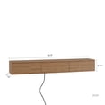thumbnail image 6 of CQSXDA Floating TV Stand with 16 Color LED Lights, 69 Inch Modern Design, Wall Mounted Entertainment Center for Large TVs，Wood, 6 of 6