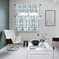thumbnail image 4 of Green Garden Vintage Kitchen Curtains Sets for Windows 24 Inch Length, Modern Art Building Boat Tree Rod Pocket Window Treatments Tier Curtains and Valances Set for Bedroom/Bathroom, 4 of 8