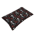 thumbnail image 3 of Binfone Skeleton with Roses Standard Size Pillowcase, Long Staple Pure Cotton Envelope Closure Pillow Cover,14"x20", 3 of 9