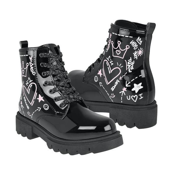BOTINES STYLO NIÑA 252004 CHAROL NEGRO 18-21
