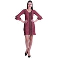 thumbnail image 2 of Moomaya Robe Courte Imprimée pour Femmes, Manches Évasées, Coupe Droite, Robes pour Femmes, Vêtements d'Été Décontractés, 2 of 6